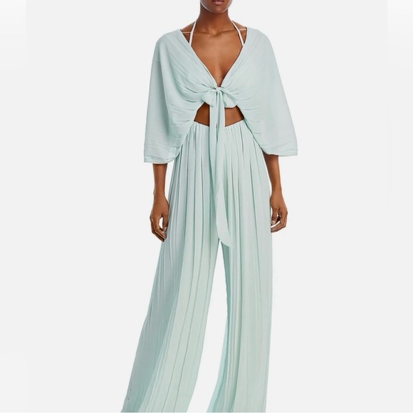 NWOT Andrea Iyamah Thero Jumpsuit - Mint Blue - Picture 8 of 13